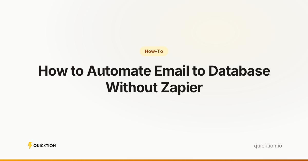 How to Automate Email to Database Without Zapier