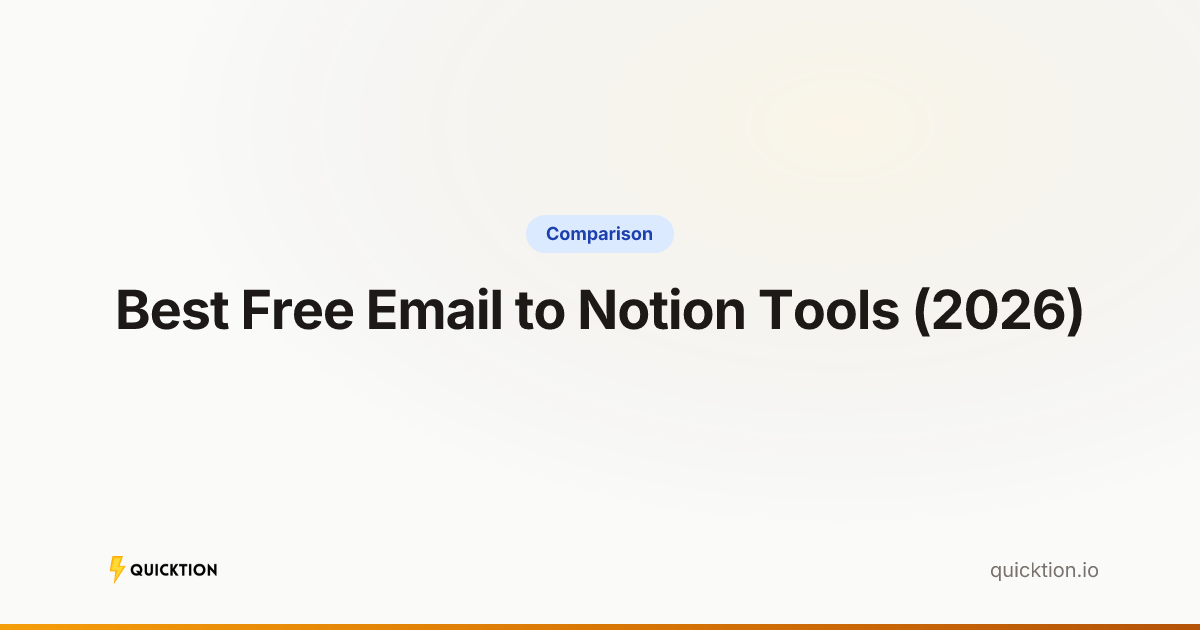 Best Free Email to Notion Tools (2026)