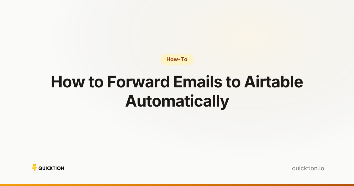 How to Forward Emails to Airtable Automatically