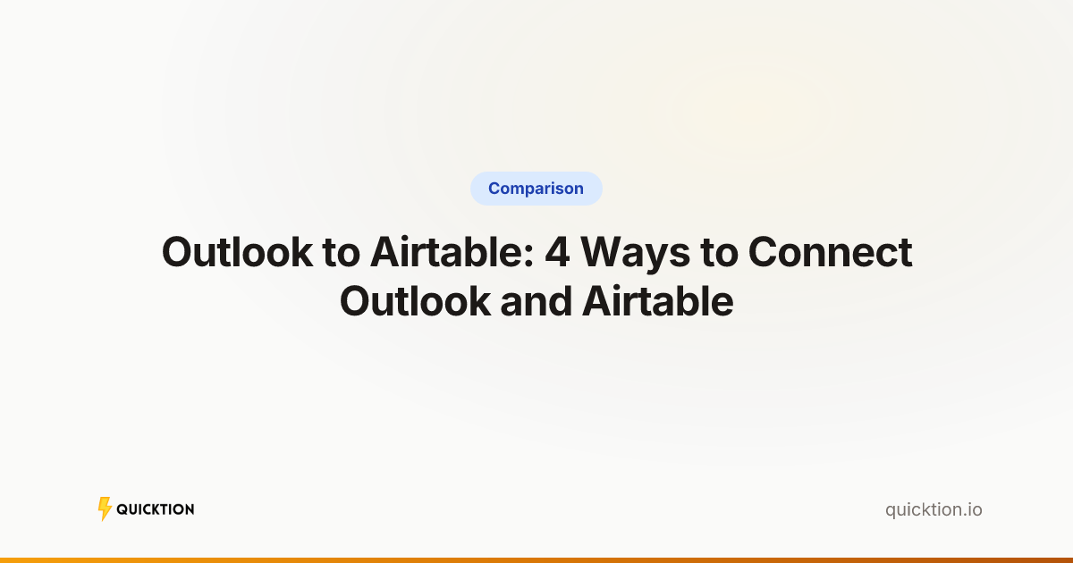 Outlook to Airtable: 4 Ways to Connect Outlook and Airtable
