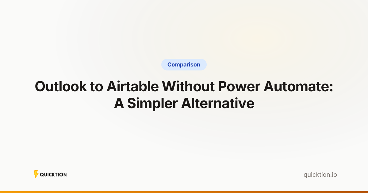 Outlook to Airtable Without Power Automate: A Simpler Alternative